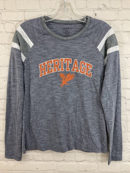Augusta Sportswear 65378 Ladies ROGERS HERITAGE Long-Sleeve Shirt Blue Orange S