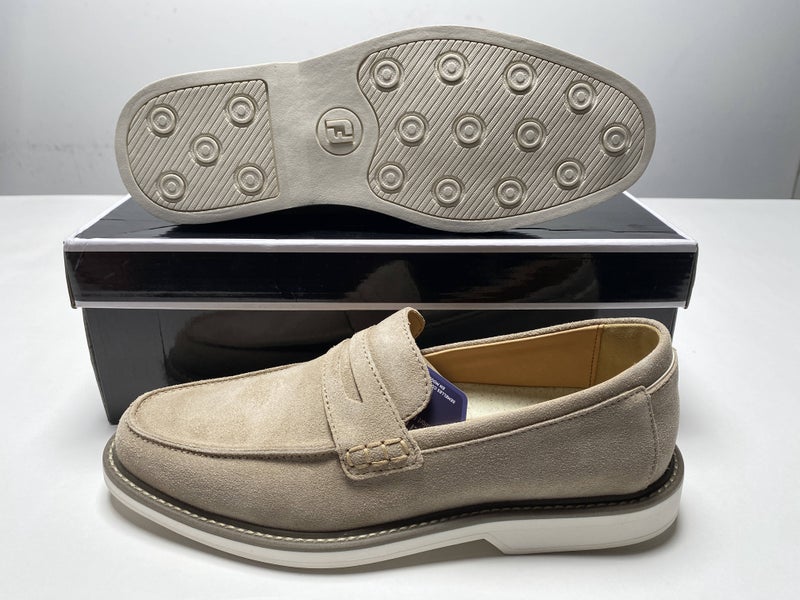 FootJoy Loafer Casual Shoes Beige Men's SZ 9 (79076)