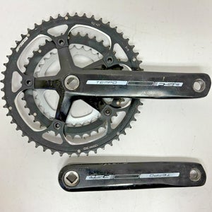 FSA Tempo 175mm 52/39/30 Black Aluminum Triple Crankset Steel Small Chainring