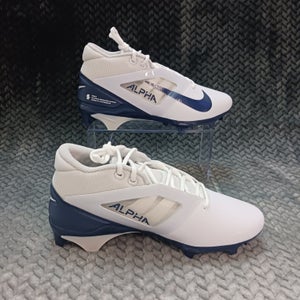 Nike Alpha Menace 4 Pro Mens White Navy Blue Football Cleats FD7037-104 Size 9