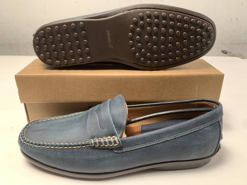 Johnnie-O Laguna Penny Leather Casual Shoes Blue Men's SZ 11 (JMFW1570)