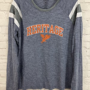 Augusta Sportswear 65378 Ladies ROGERS HERITAGE Long-Sleeve Shirt Blue Orange M