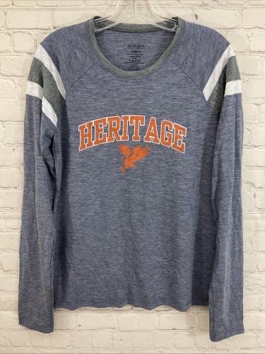Augusta Sportswear 65378 Ladies ROGERS HERITAGE Long-Sleeve Shirt Blue Orange M