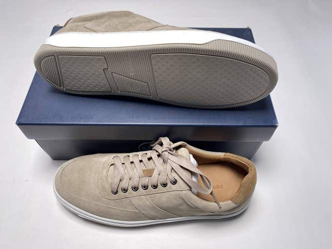 Peter Millar Vantage Suede Sneaker Shoes Sand Men's SZ 10.5 (MS23XF51)