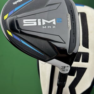 TaylorMade SIM2 MAX Fairway 3-Wood HL 16.5* Senior Flex Ventus Blue w/ Headcover