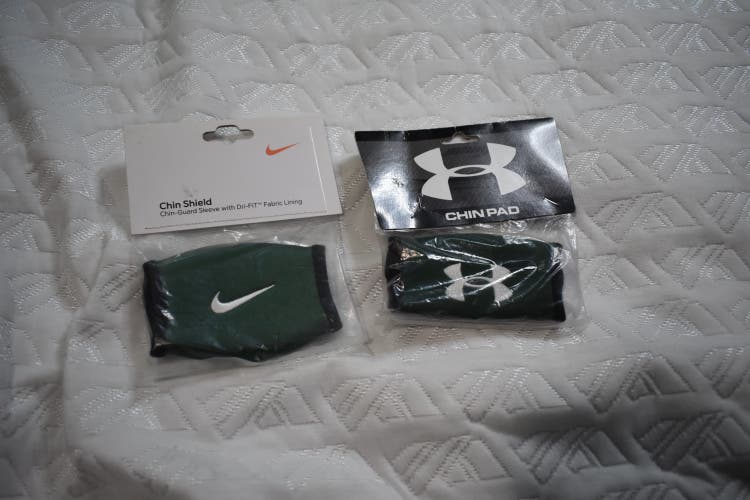 NEW - Under Armour and Nike Chin Pad / Cover, 2 Pack, Green