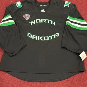 University of North Dakota 58G Black Goalie Cut Adult Unisex Adidas Jersey (New) Item#NDBG