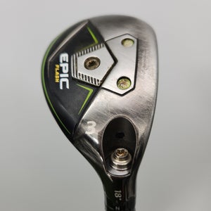 2019 CALLAWAY EPIC FLASH 3 HYBRID 18* STIFF MAMIYA RECOIL DART F4 75H FAIR