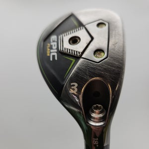 2019 CALLAWAY EPIC FLASH 3 HYBRID 18* STIFF UST RECOIL DART 75 GOOD