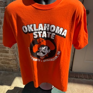 Port & Company, Oklahoma State Graphic Shirt, Short Sleeve, Orange, Size Large