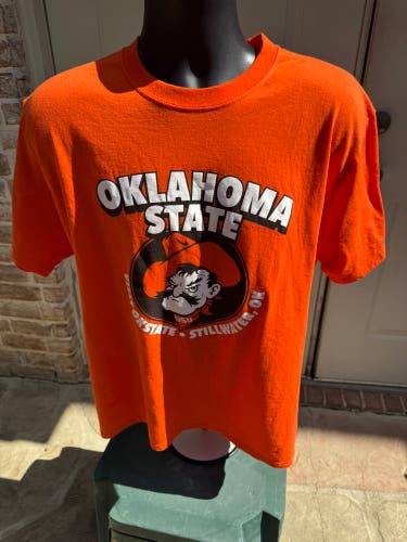 Port & Company, Oklahoma State Graphic Shirt, Short Sleeve, Orange, Size Large