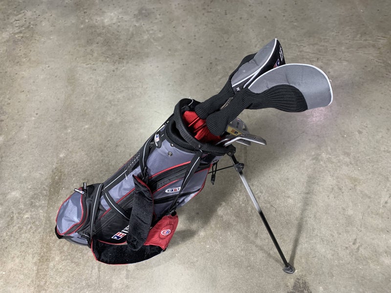U.S. Kids WT-10 Club Set Driver 3W 6 & 8 PW SW Putter Red 60" JR RH HC +Bag Dent
