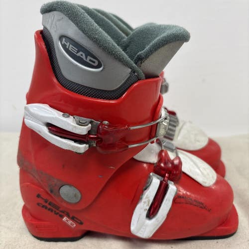 Mondo Size 19.5 US Kids Size 13 HEAD CARVE X2 Ski Boots. Red c