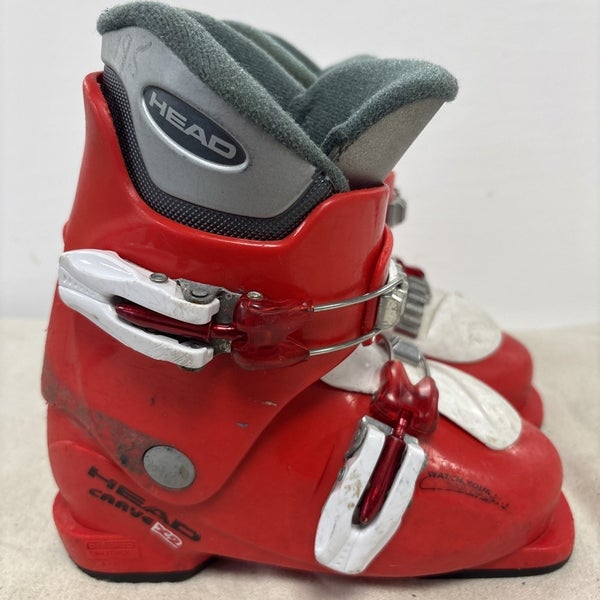 Mondo Size 19.5 US Kids Size 13 HEAD CARVE X2 Ski Boots. Red      c