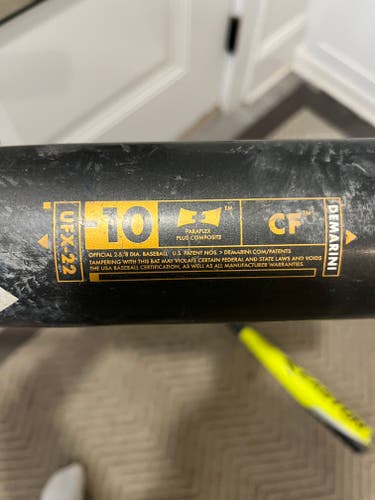 DeMarini CF Composite USABat Certified Bat (-10) 21 oz 31" (Used)