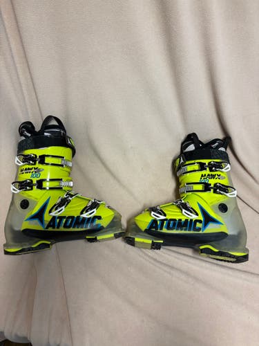 Mondo 28 & 28.5 Unisex Atomic Hawx 100 All Mountain Hawx 100 Ski Boots (Used)