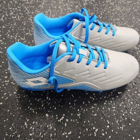 Used Lotto Soccer Cleats Grey And Royal Blue Junior 05 11849-S000032291