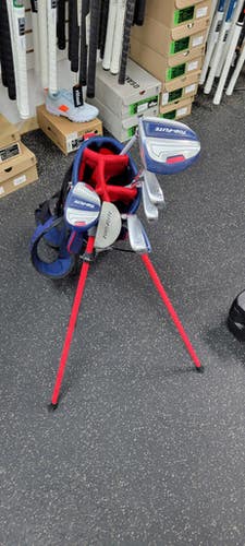 Used Top Flite 6 CLUBS AND BAG Teen Package Set RH Navy Blue 7 Piece 11497-S000152557