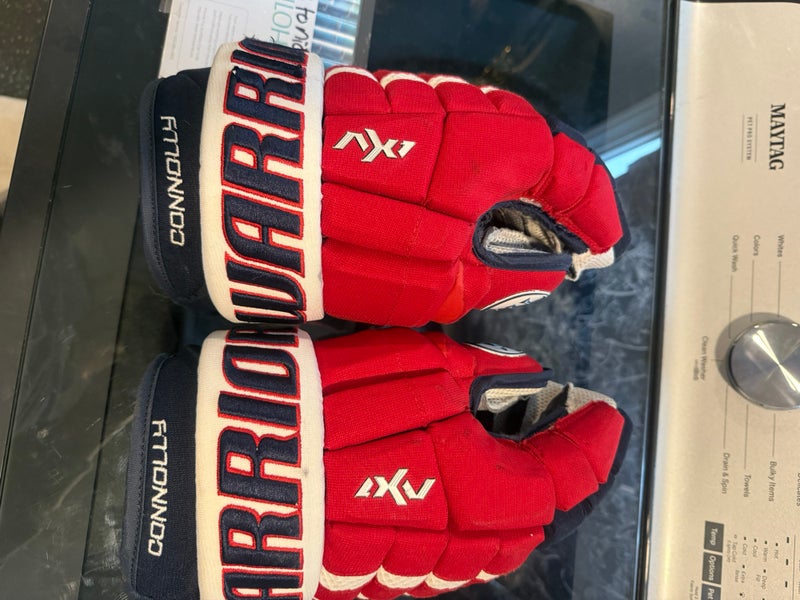 Washington capitals Connolly Warrior AX1 Pro Gloves 14" Pro Stock (Used)