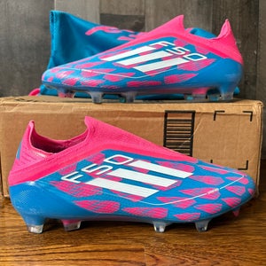 Adidas F50 Elite Laceless FG Blue Pink Soccer Cleats IE8603 Men's RARE Size 8