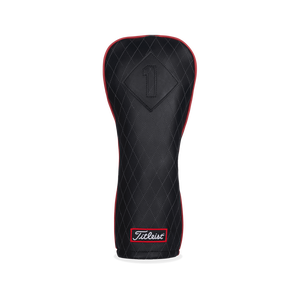 TITLEIST LEATHER DRIVER HEADCOVER JET BLACK