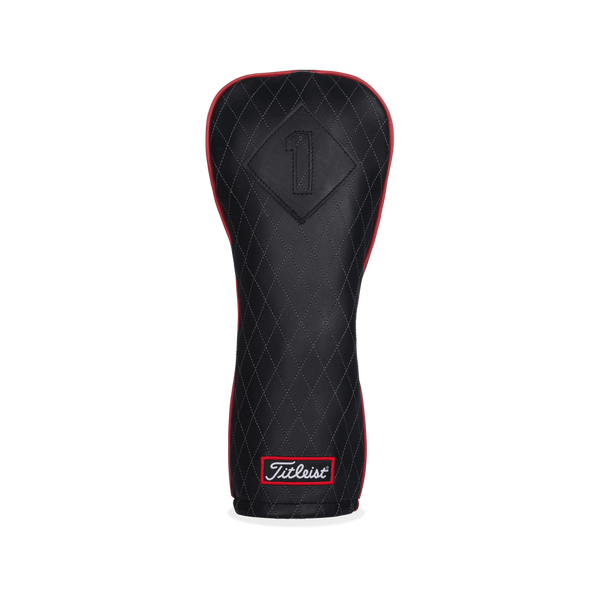 TITLEIST LEATHER DRIVER HEADCOVER JET BLACK
