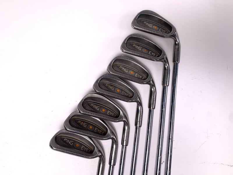 Ping Eye 2 Iron Set 5-PW+SW Orange Dot 2* Flat Karsten ZZ-Lite Stiff RH