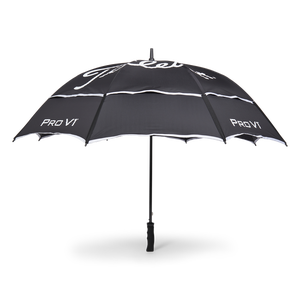 TITLEIST TOUR DOUBLE CANOPY UMBRELLA BLACK/WHITE