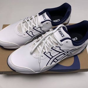 Asics Gel-Preshot Golf Shoes White Blue Men's SZ 10 (1111A210-100)