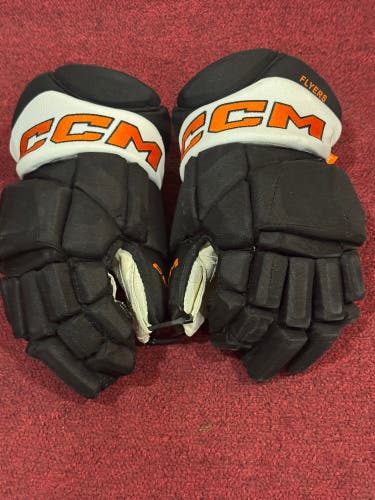 Philadelphia Flyers CCM Jetspeed Gloves 15" Pro Stock Item#FY15G