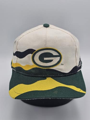 Vintage Green Bay Packers NFL Sports Apex One Swirl Wooo Blend Hat Cap Snapback
