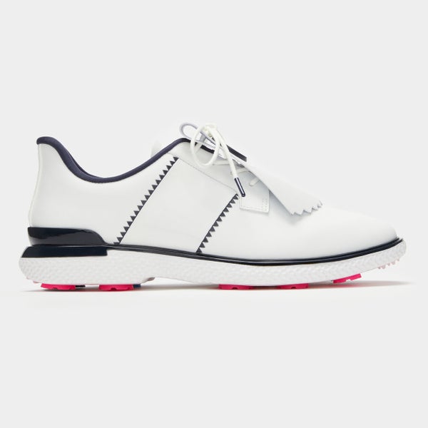 G/FORE WOMENS GALLIVAN2R SIDE STRIPE KILTIE GOLF SHOE SNOW/TWILIGHT