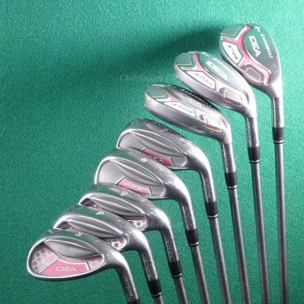 Lady Adams Idea a7OS 4H-6H, 7-PW, SW Iron Set Grafalloy 50g Graphite Women'as