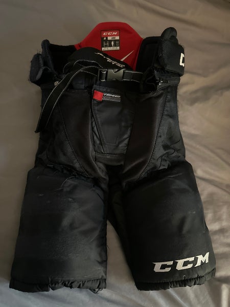 Black Junior Medium CCM JetSpeed FT485 Hockey Pants (Used)