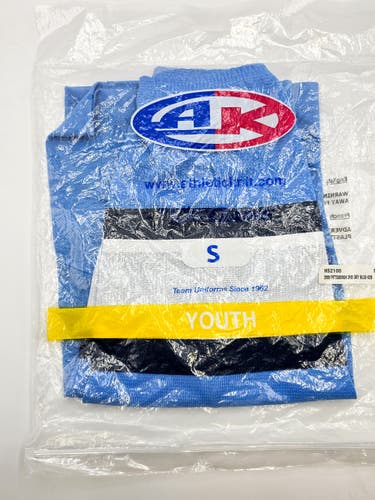 White Youth Small Athletic Knit HS2100 Socks (New) Pittsburgh 3rd Sky Blue - 828