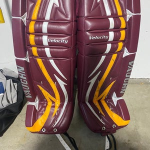 34"+1”  Vaughn Velocity V4 Goalie Leg Pads Pro Stock