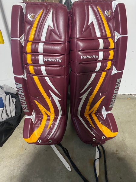 34"+1”  Vaughn Velocity V4 Goalie Leg Pads Pro Stock