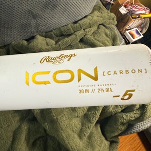 2024 RAWLINGS ICON Composite USSSA Certified Bat (-5) 25 oz 30" (Used)
