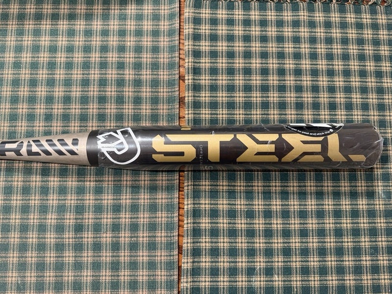 NIW 2016 DEMARINI RAW STEEL SLOWPITCH SOFTBALL BAT END LOADED STL-16 26 oz ASA