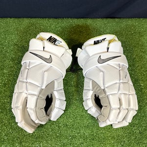 New Nike Vapor Elite Lacrosse Gloves Large (White)
