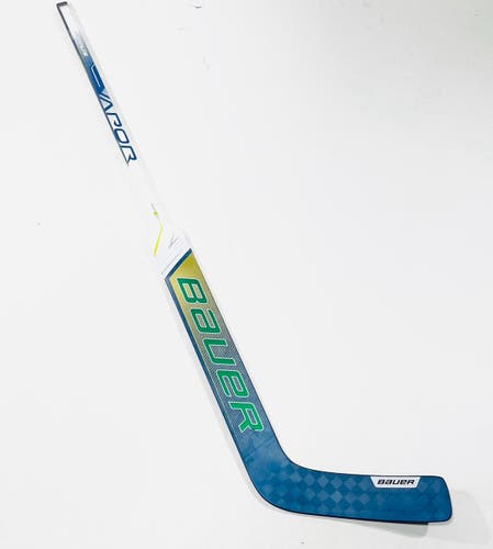 New 26" Bauer Vapor Hyperlite Pro Stock Goalie Stick (custom blue/gold/green) - Regular