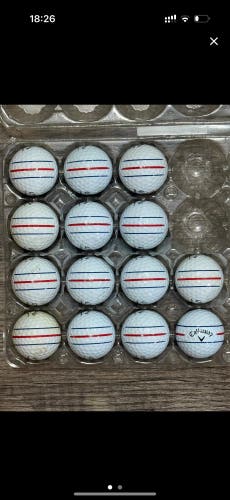 14 Callaway Triple Track Golf Balls + 10 TaylorMade TP5 Golf Balls - 5A Mint Condition
