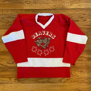 Vintage beer league Canada Beavers hockey jersey