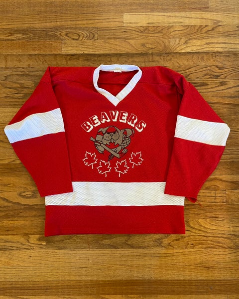 Vintage beer league Canada Beavers hockey jersey