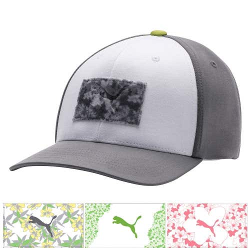 Puma Utility Patch Tournament Cap (Bright White, Adjustable) 2020 NEW