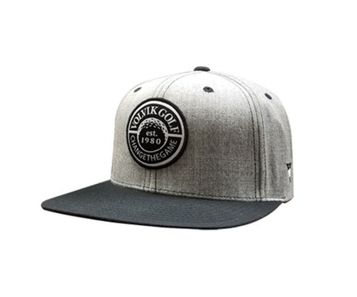 Volvik Snapback Hat (Black/Grey, One Size Fits all) NEW