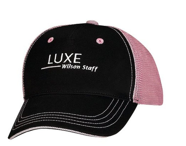 Wilson Staff Luxe Cap (Black/Pink, Adjustable) Ladies CAP NEW