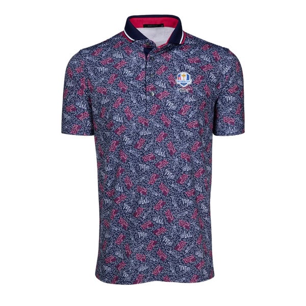 GREYSON 2025 RYDER CUP MATCHPLAY SHORT SLEEVE POLO MALTESE BLUE