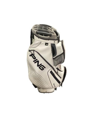 Used Ping 14 WAY CART BAG Mens Cart Bag White 11347-S000256528