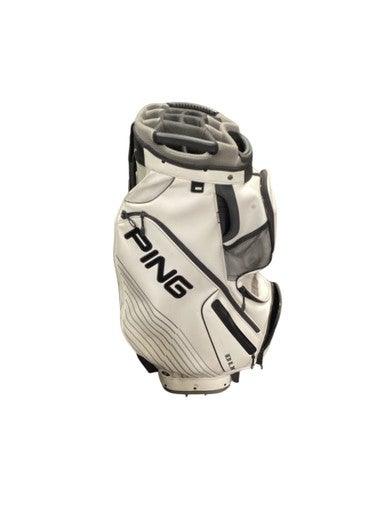 Used Ping 14 WAY CART BAG Mens Cart Bag White 11347-S000256528